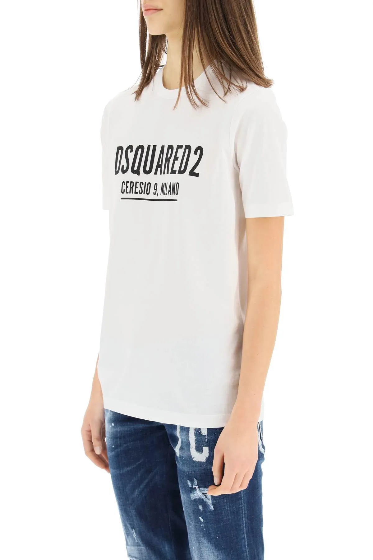 Dsquared2 Logo Printed Crewneck T-Shirt