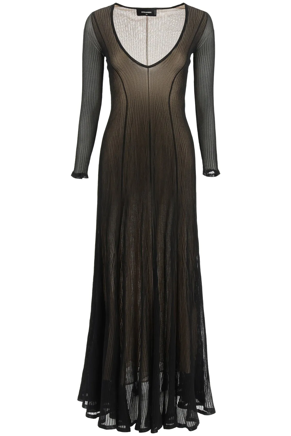 Dsquared2 V-Neck Long Sleeve Dress