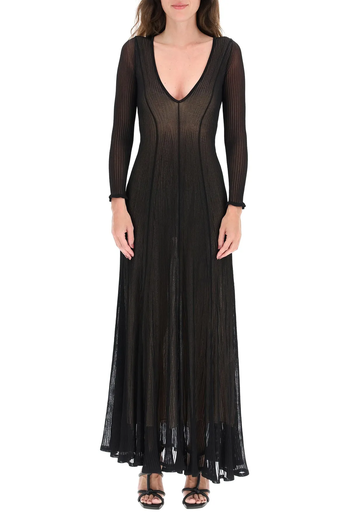 Dsquared2 V-Neck Long Sleeve Dress