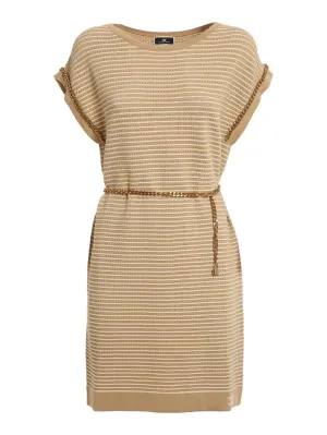 Elisabetta Franchi Chain-Belt Waisted Boxy Dress