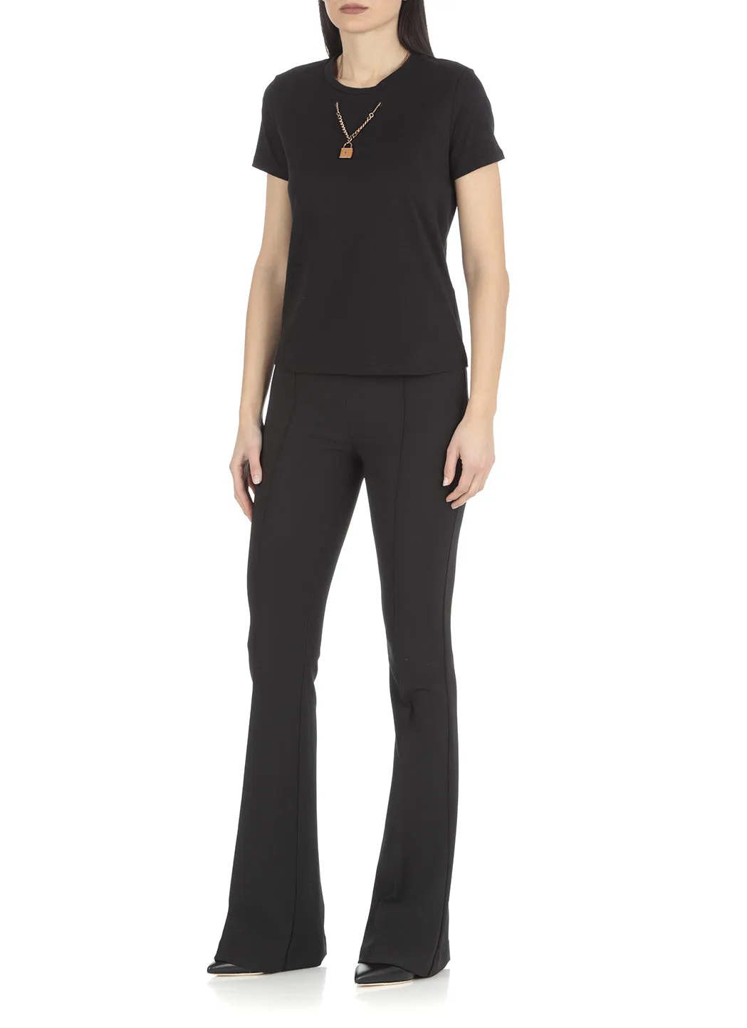 Elisabetta Franchi Chain Detailed Crewneck T-Shirt