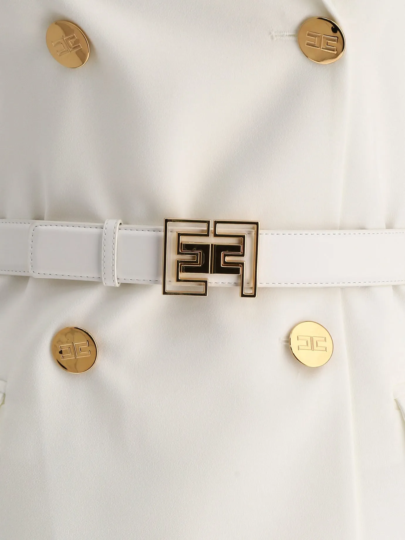 Elisabetta Franchi Double-Breasted Belted Dress