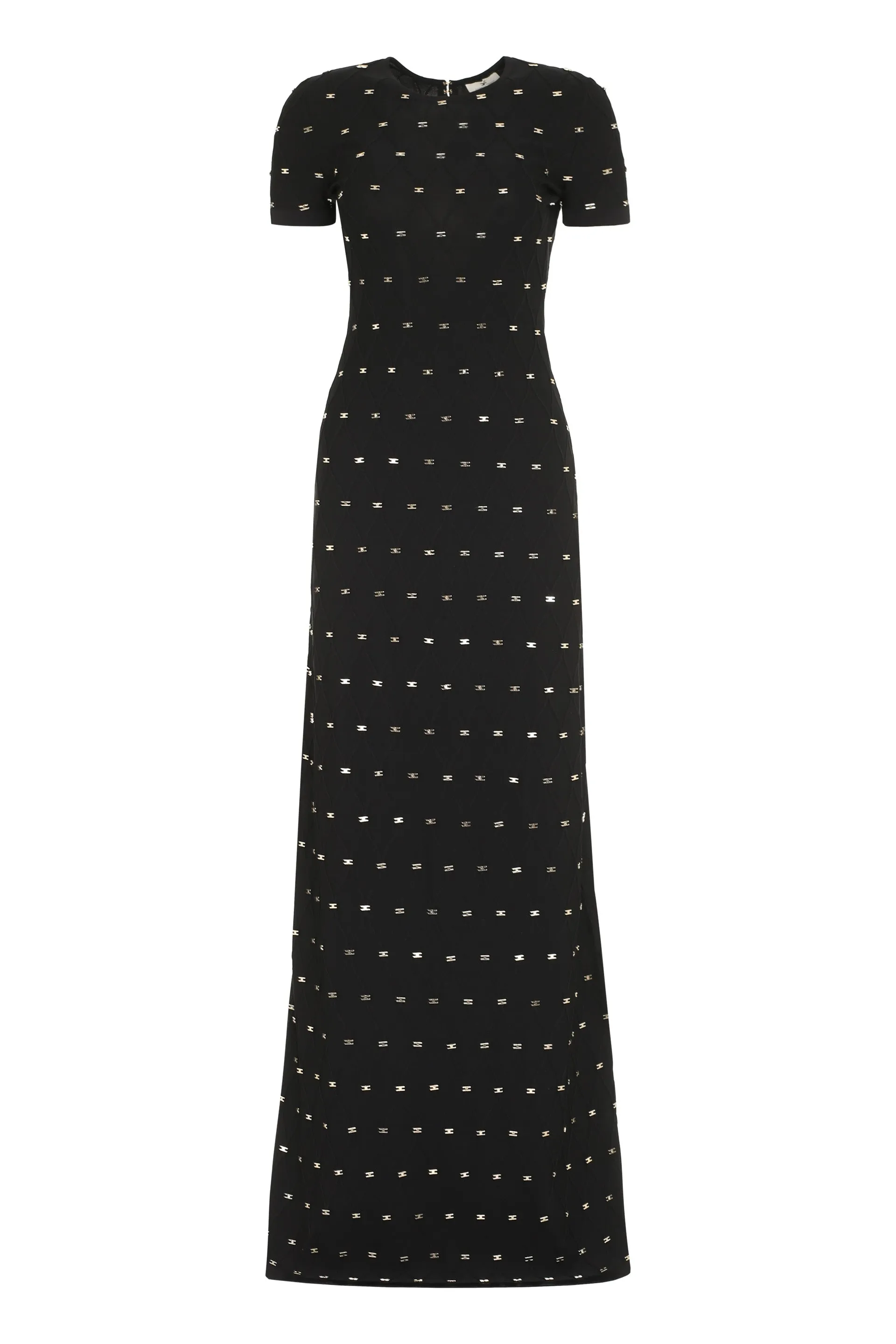 Elisabetta Franchi Embellished Open-Back Dress