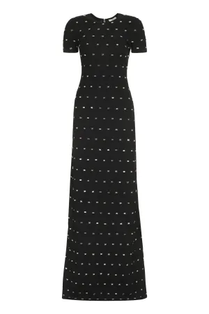 Elisabetta Franchi Embellished Open-Back Dress