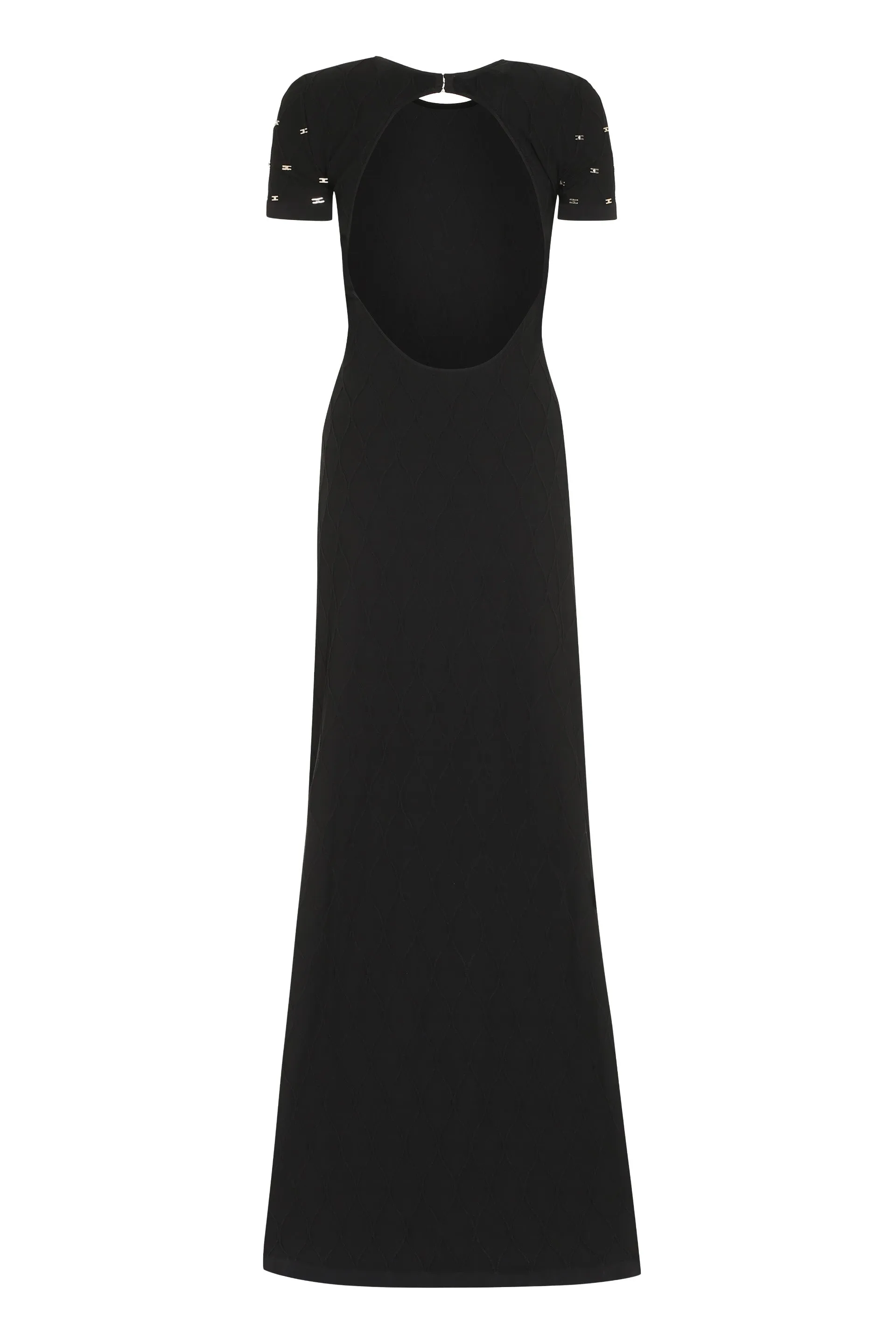 Elisabetta Franchi Embellished Open-Back Dress