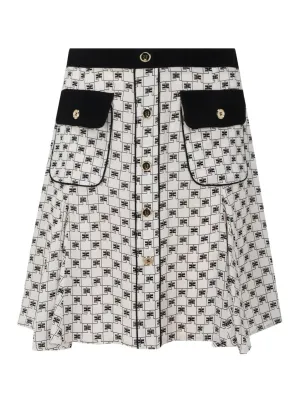 Elisabetta Franchi High Waist Buttoned Mini Skirt