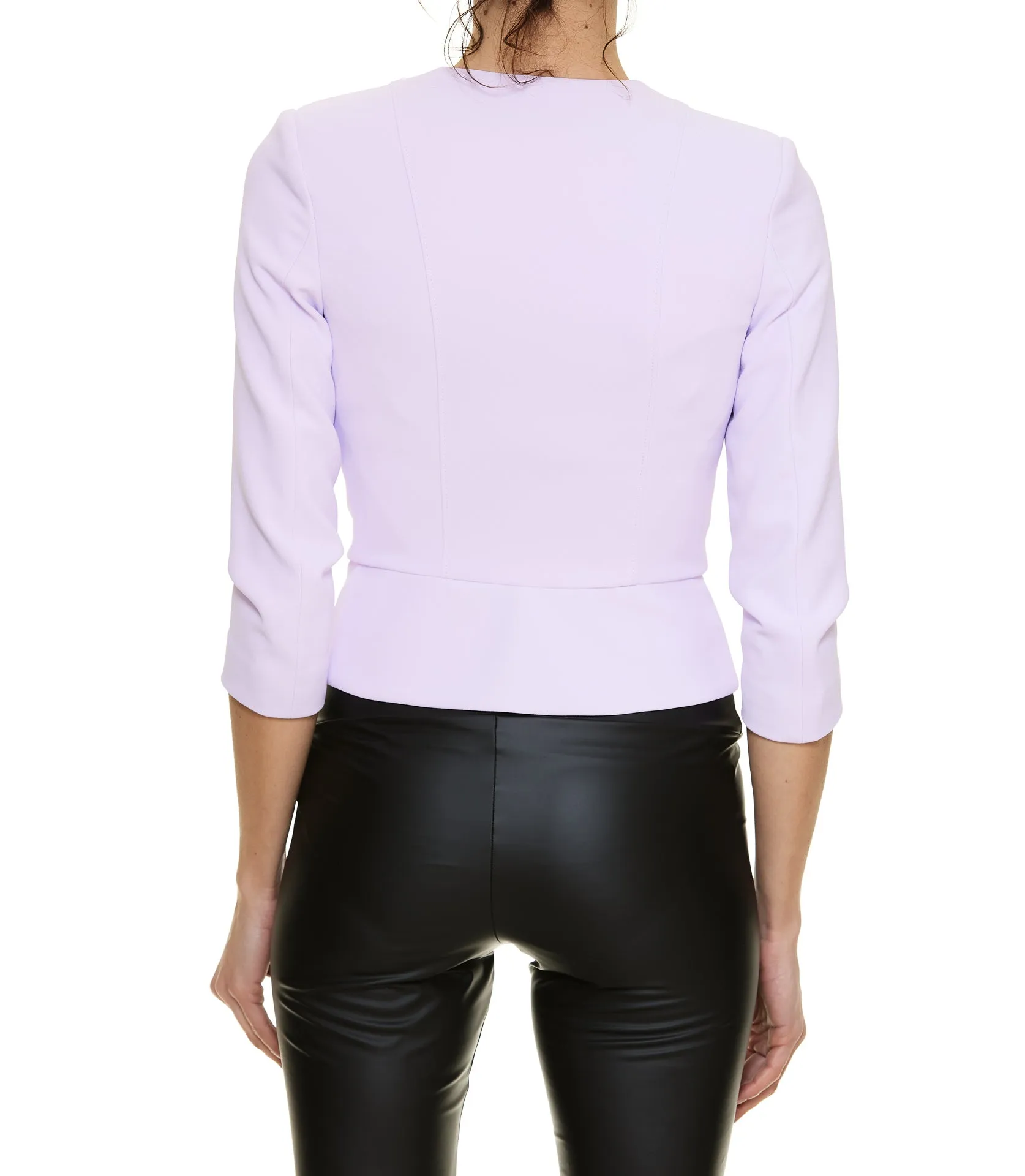 Elisabetta Franchi Logo Charm Zipped Double Layer Jacket