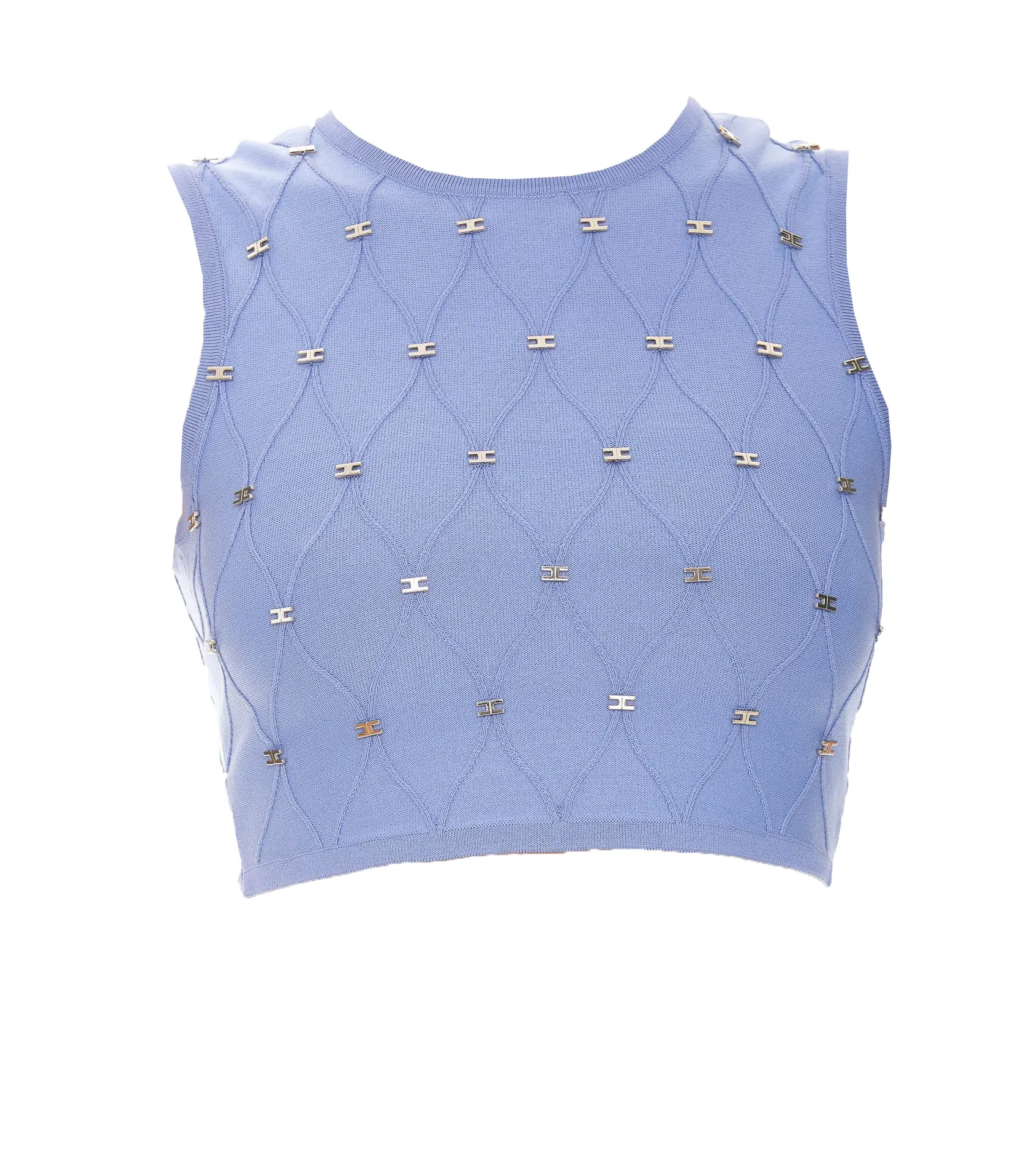 Elisabetta Franchi Logo Embellished Tank Top