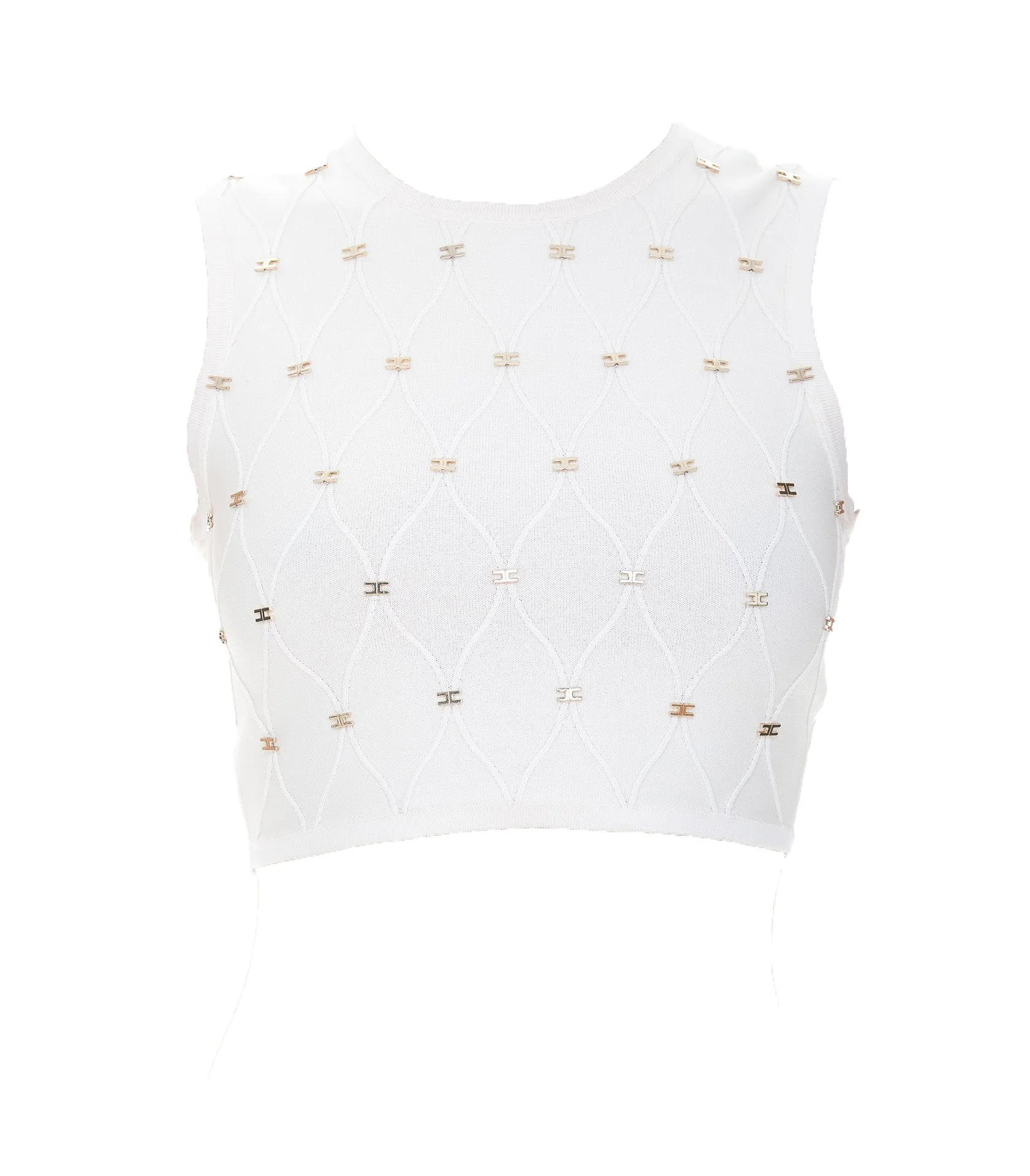 Elisabetta Franchi Logo Embellished Tank Top