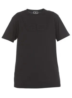 Elisabetta Franchi Logo Embossed Crewneck T-Shirt