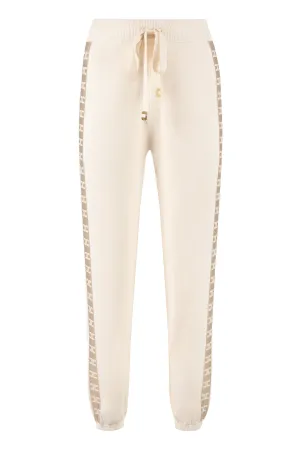 Elisabetta Franchi Logo Trim Drawstring Track Pants