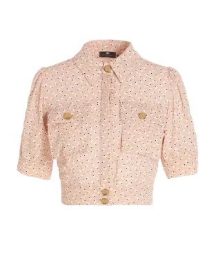 Elisabetta Franchi Pattern Printed Corp Top