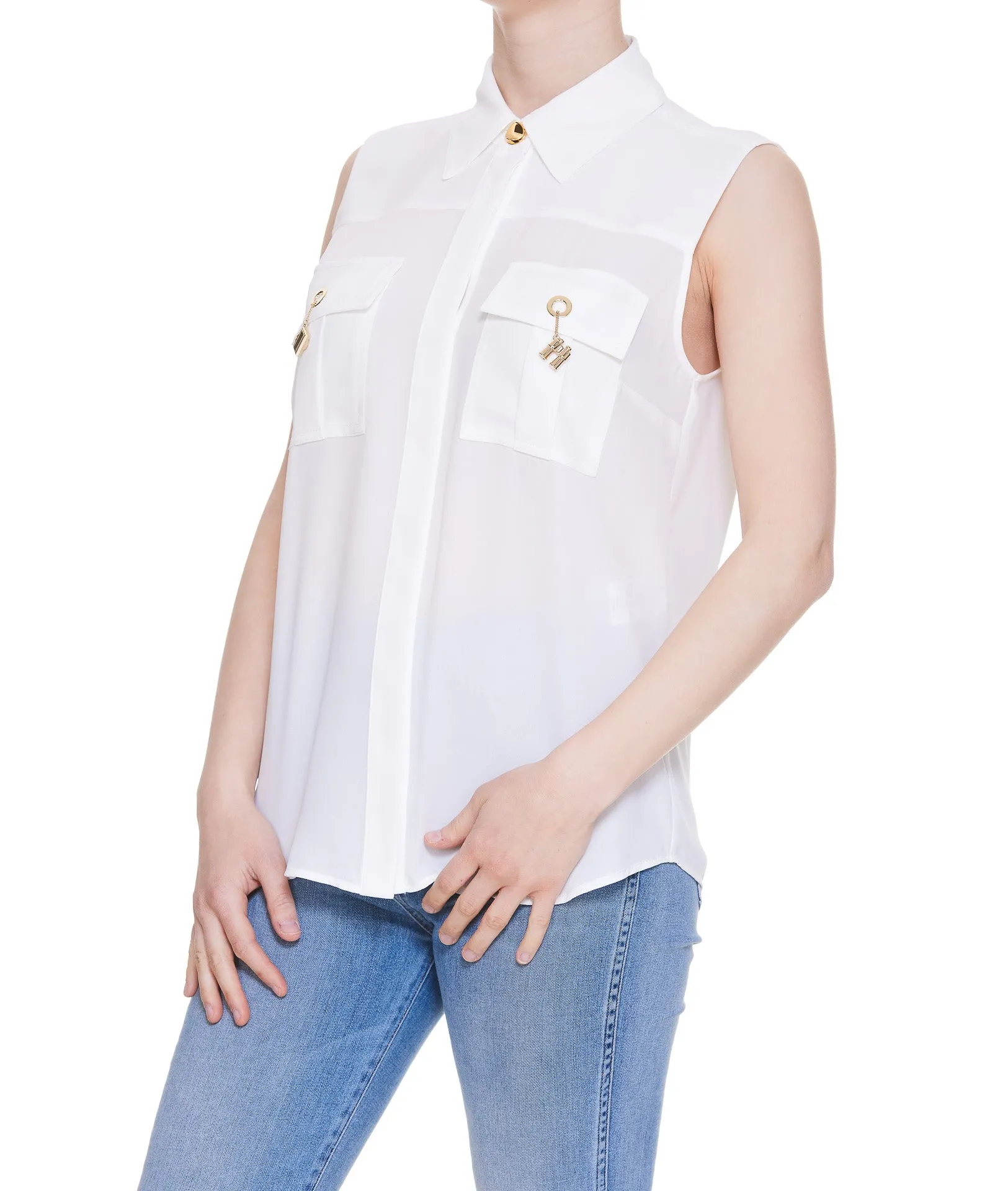 Elisabetta Franchi Sleeveless Buttoned Top