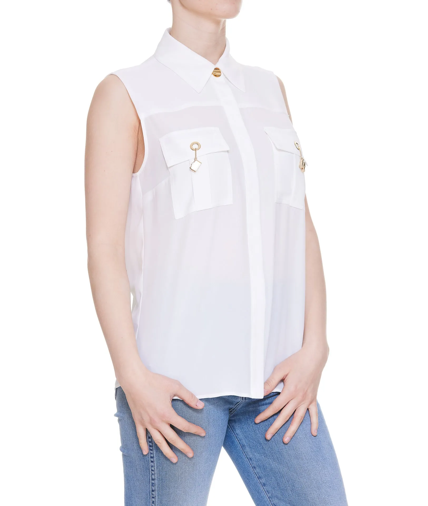 Elisabetta Franchi Sleeveless Buttoned Top