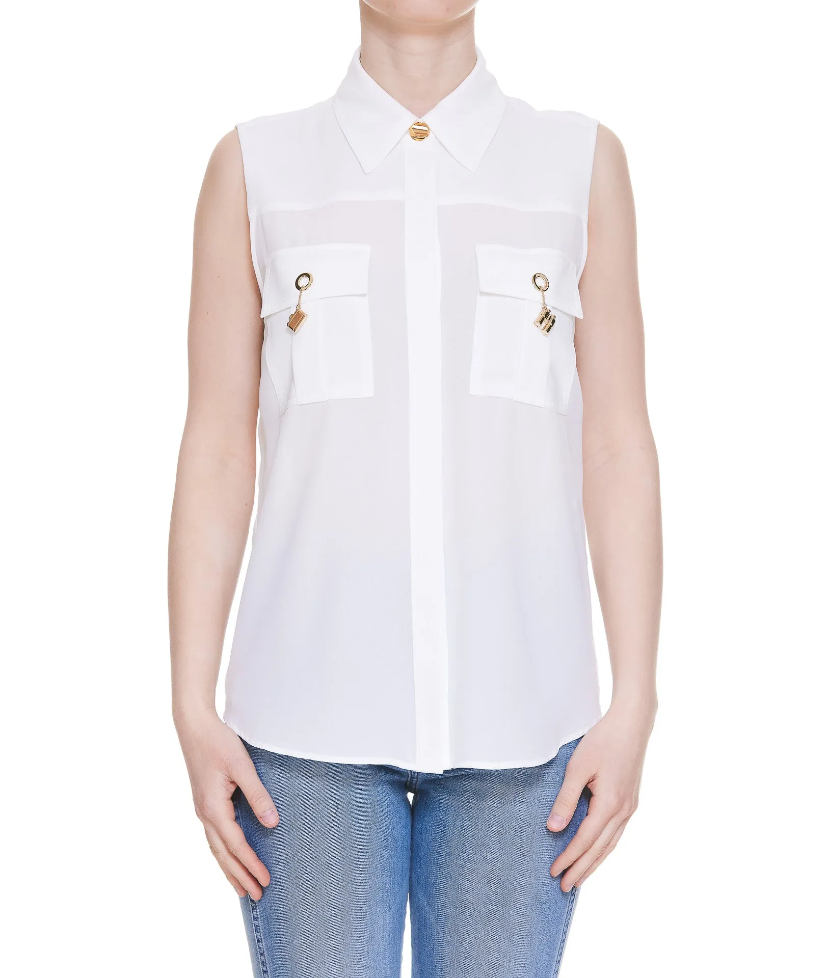 Elisabetta Franchi Sleeveless Buttoned Top