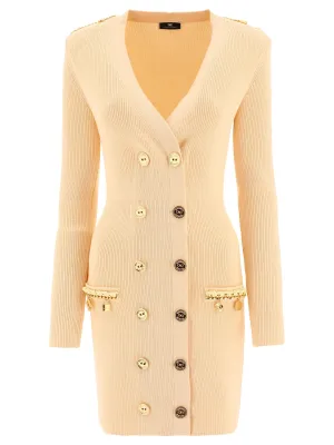 Elisabetta Franchi V-Neck Knitted Dress