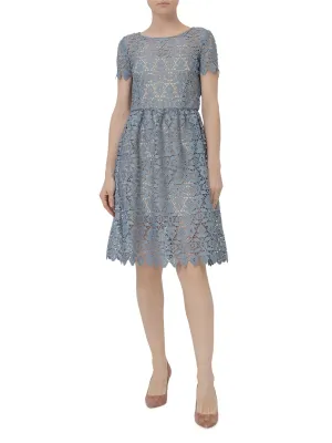 Emporio Armani Macrame Short-Sleeved Midi Dress