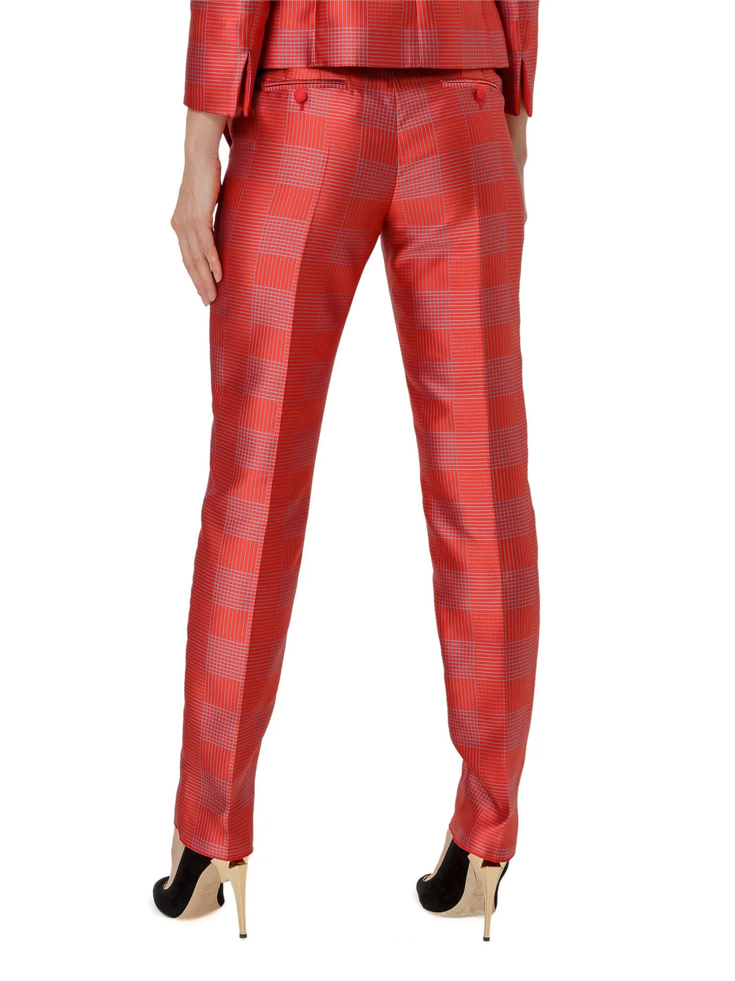 Emporio Armani Plaid Straight-Leg Pants