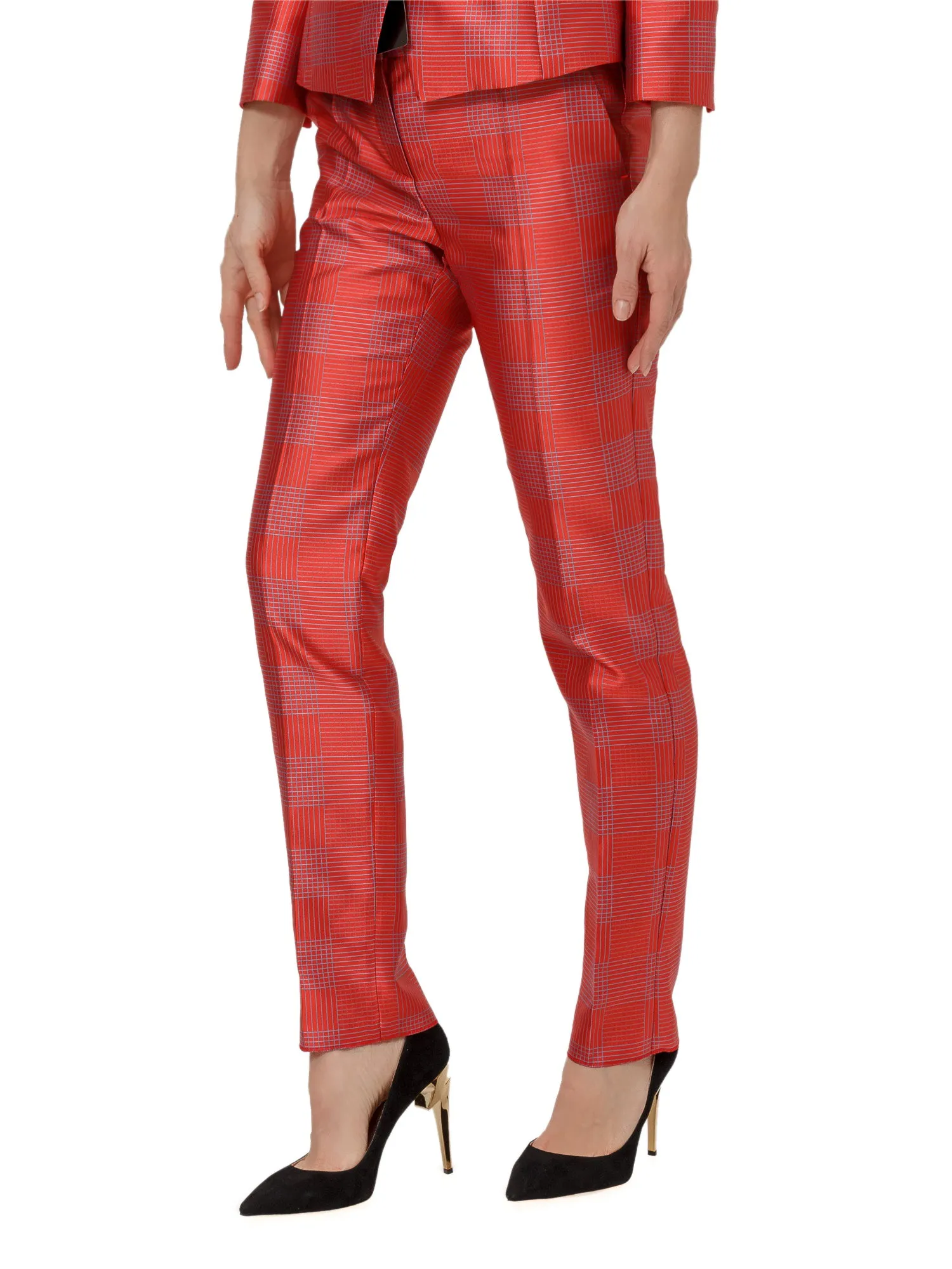 Emporio Armani Plaid Straight-Leg Pants