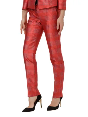 Emporio Armani Plaid Straight-Leg Pants