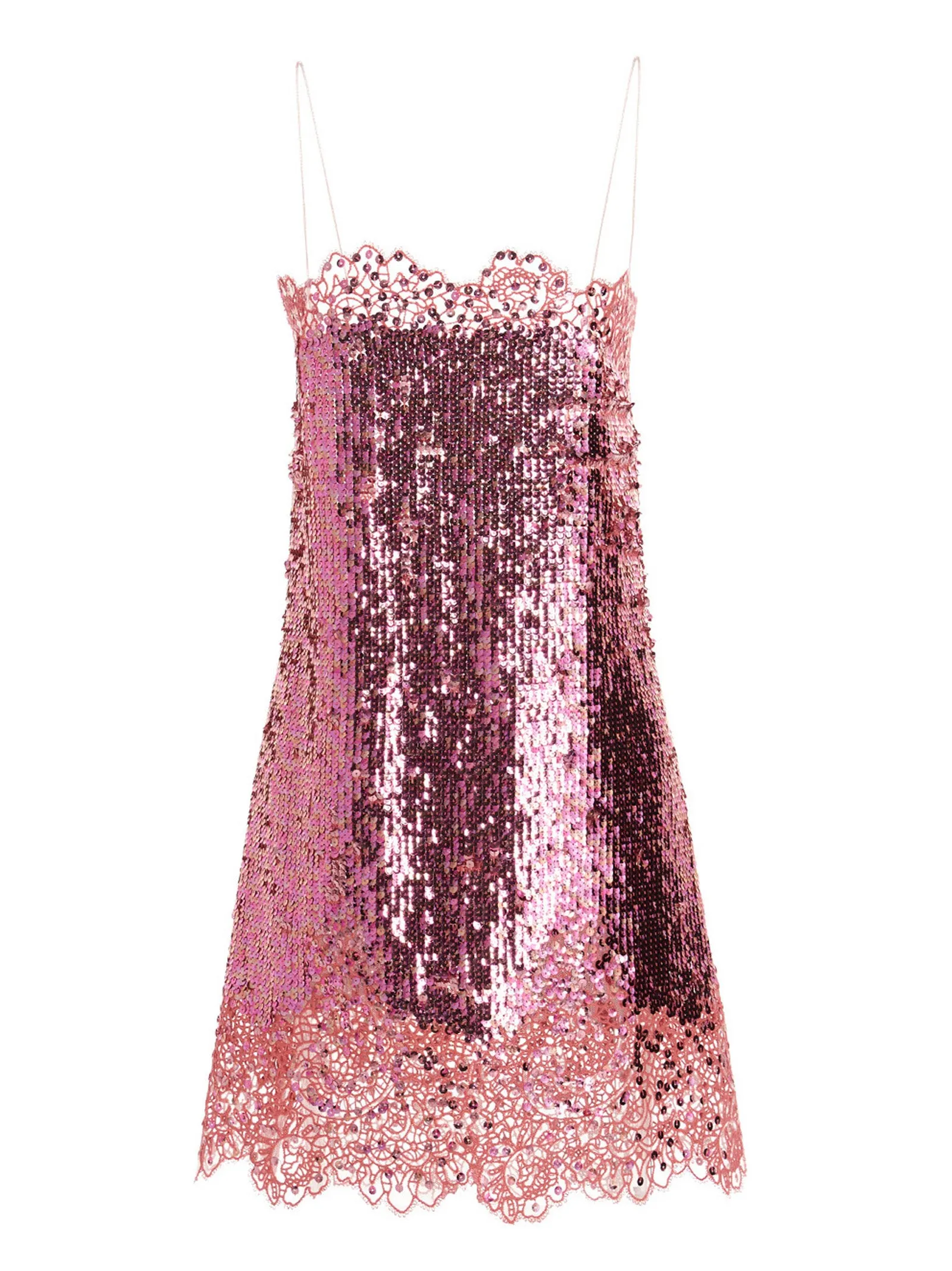 Ermanno Scervino Sequinned Lace-Detailed Mini Dress