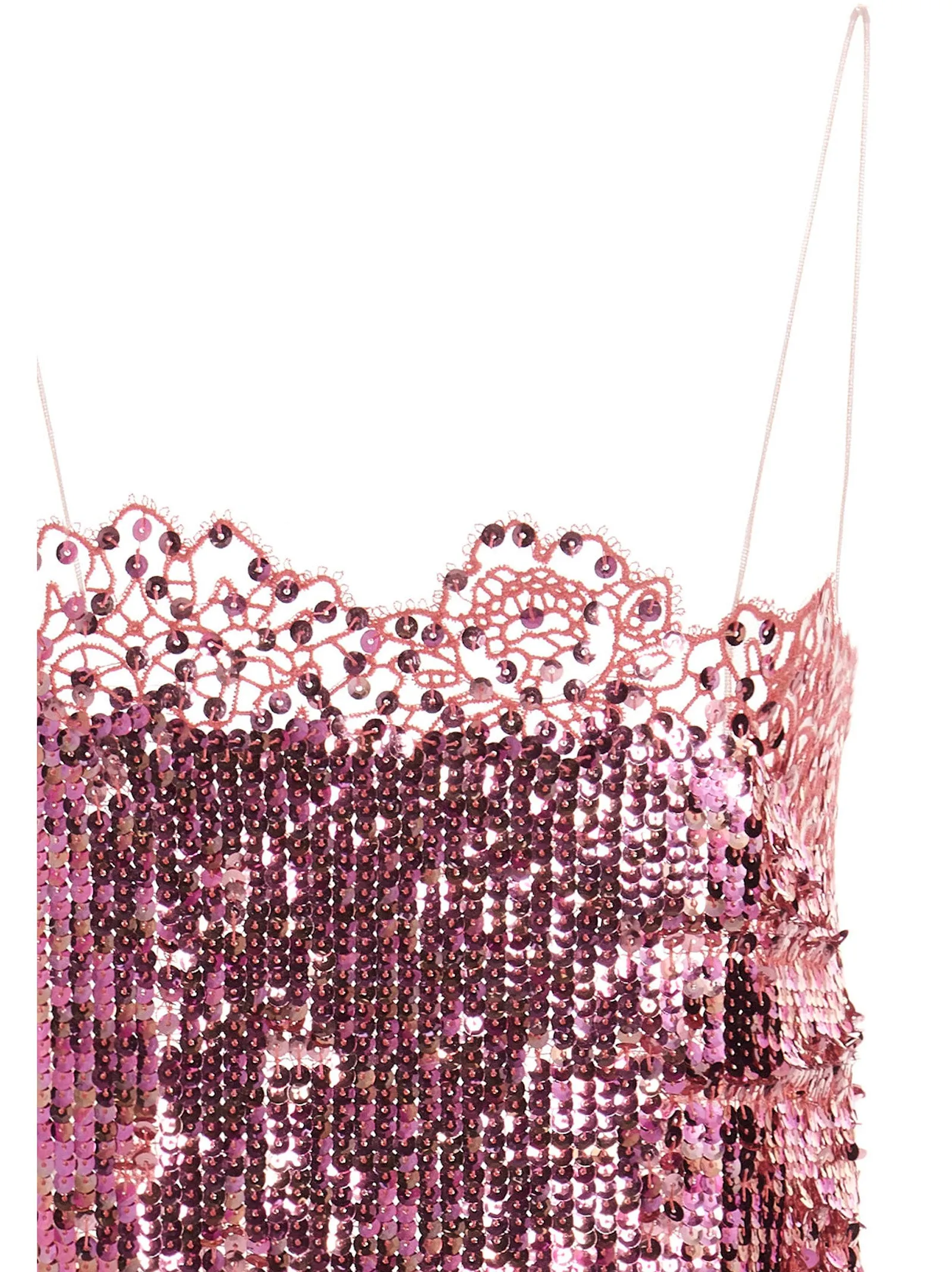 Ermanno Scervino Sequinned Lace-Detailed Mini Dress