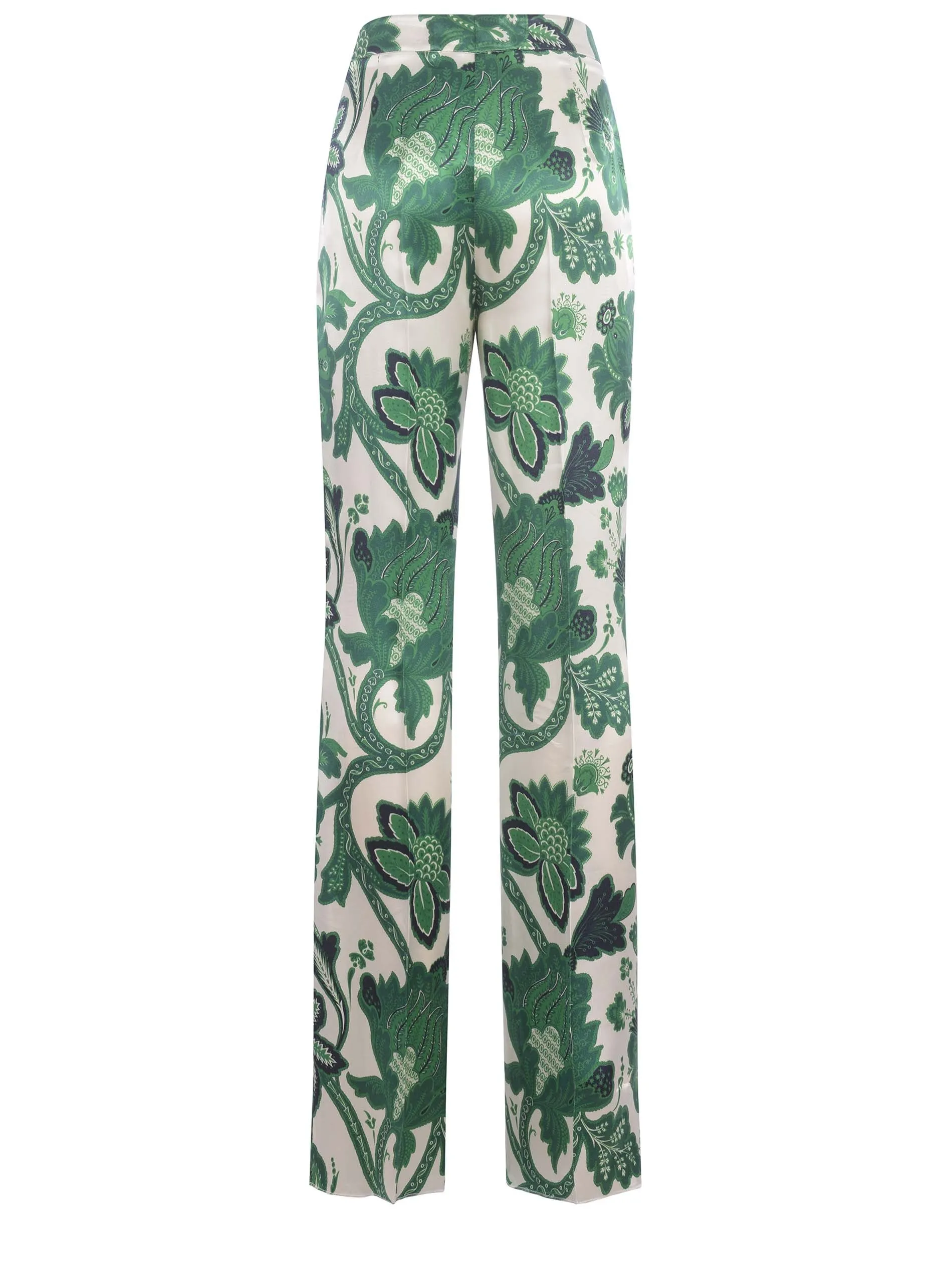 Etro Allover Floral Print Wide Leg Pants
