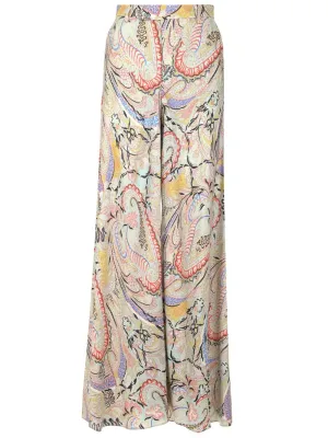 Etro Allover Graphic Print Wide-Leg Trousers