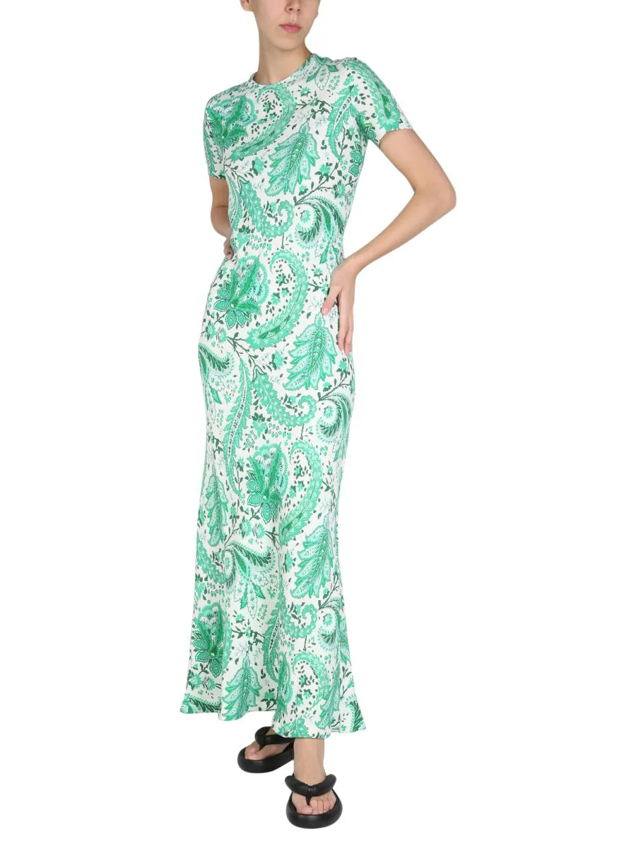 Etro Allover Printed Short-Sleeved Maxi Dress