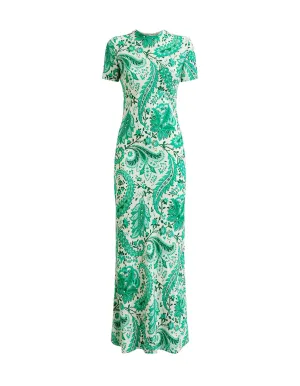 Etro Allover Printed Short-Sleeved Maxi Dress