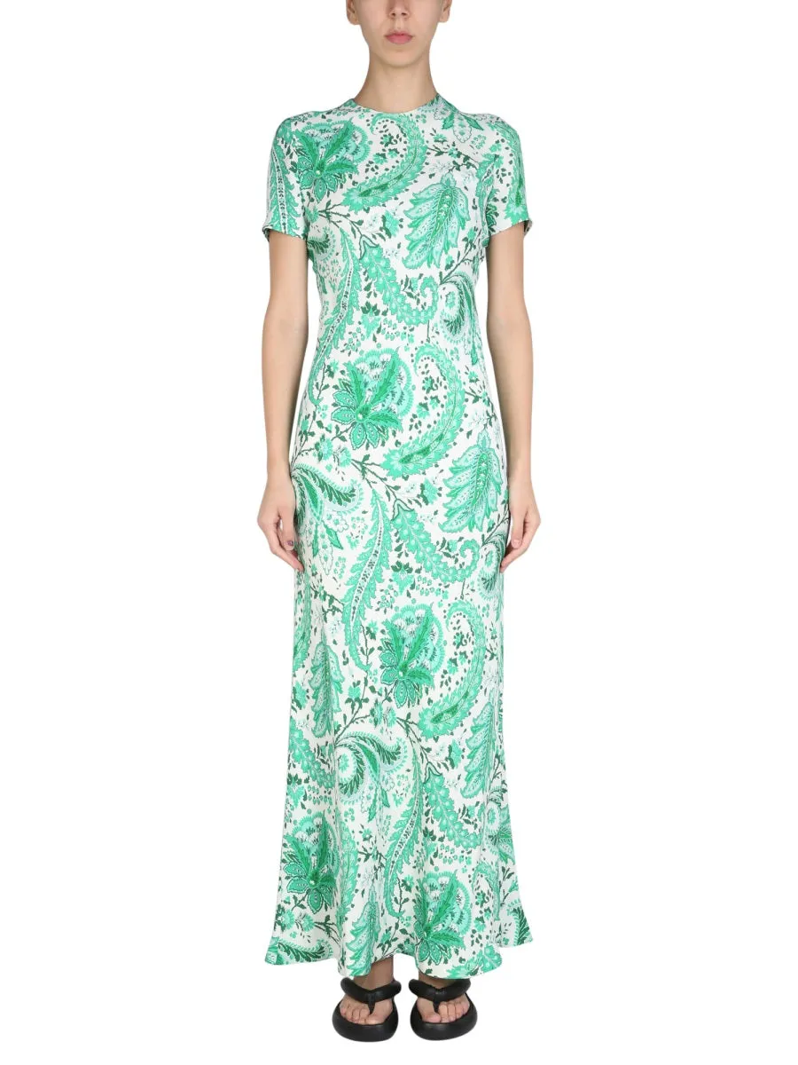 Etro Allover Printed Short-Sleeved Maxi Dress