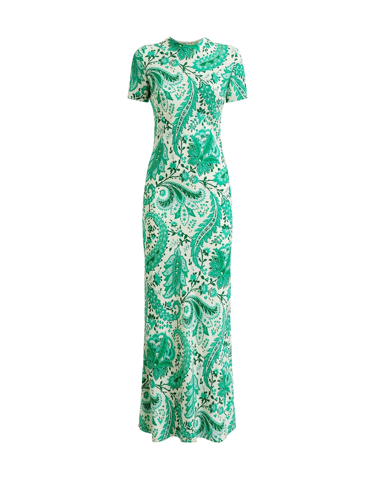 Etro Allover Printed Short-Sleeved Maxi Dress