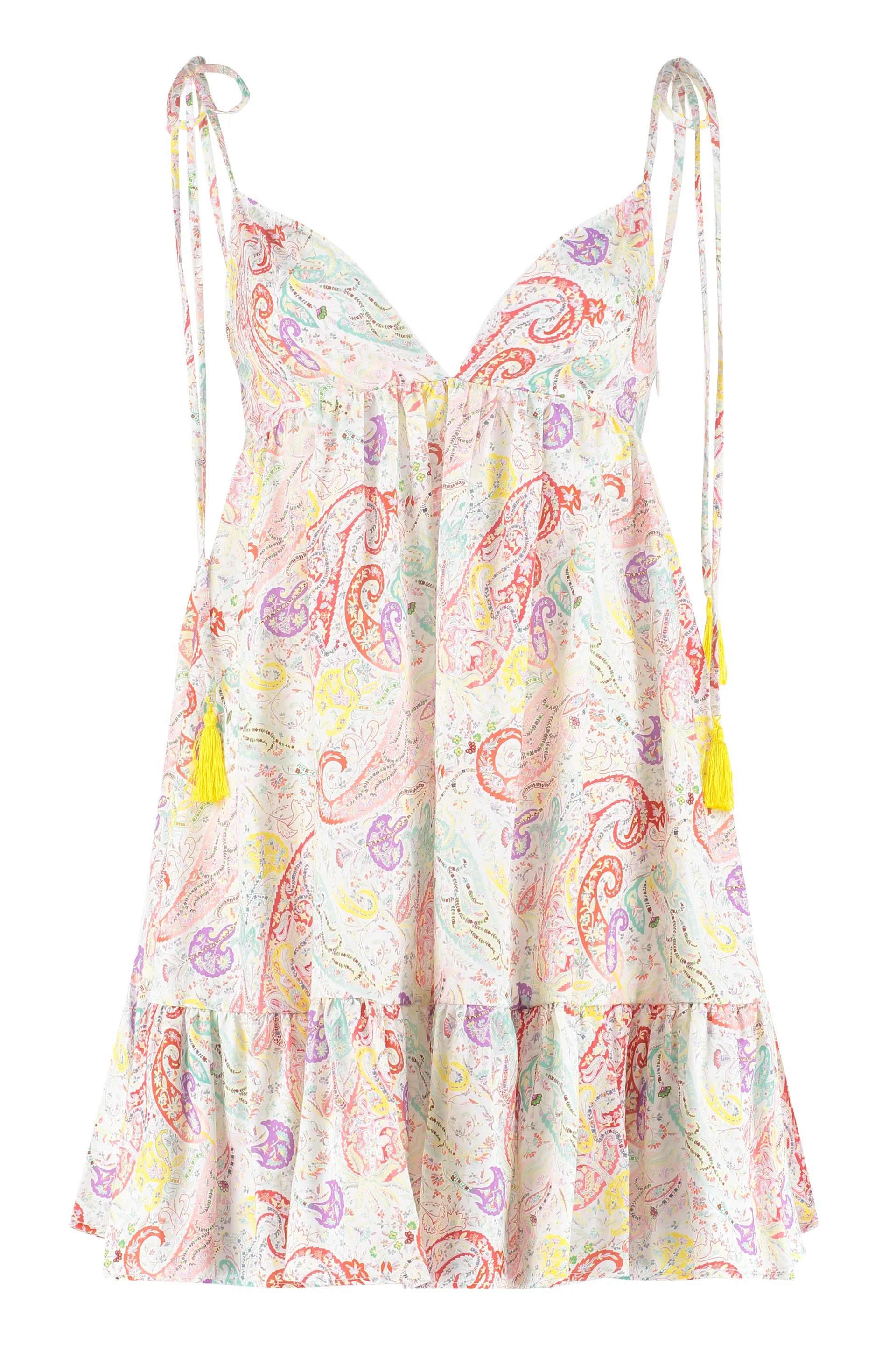 Etro Floral Print Flared Mini Dress