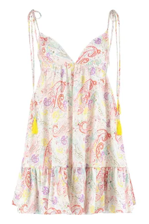 Etro Floral Print Flared Mini Dress
