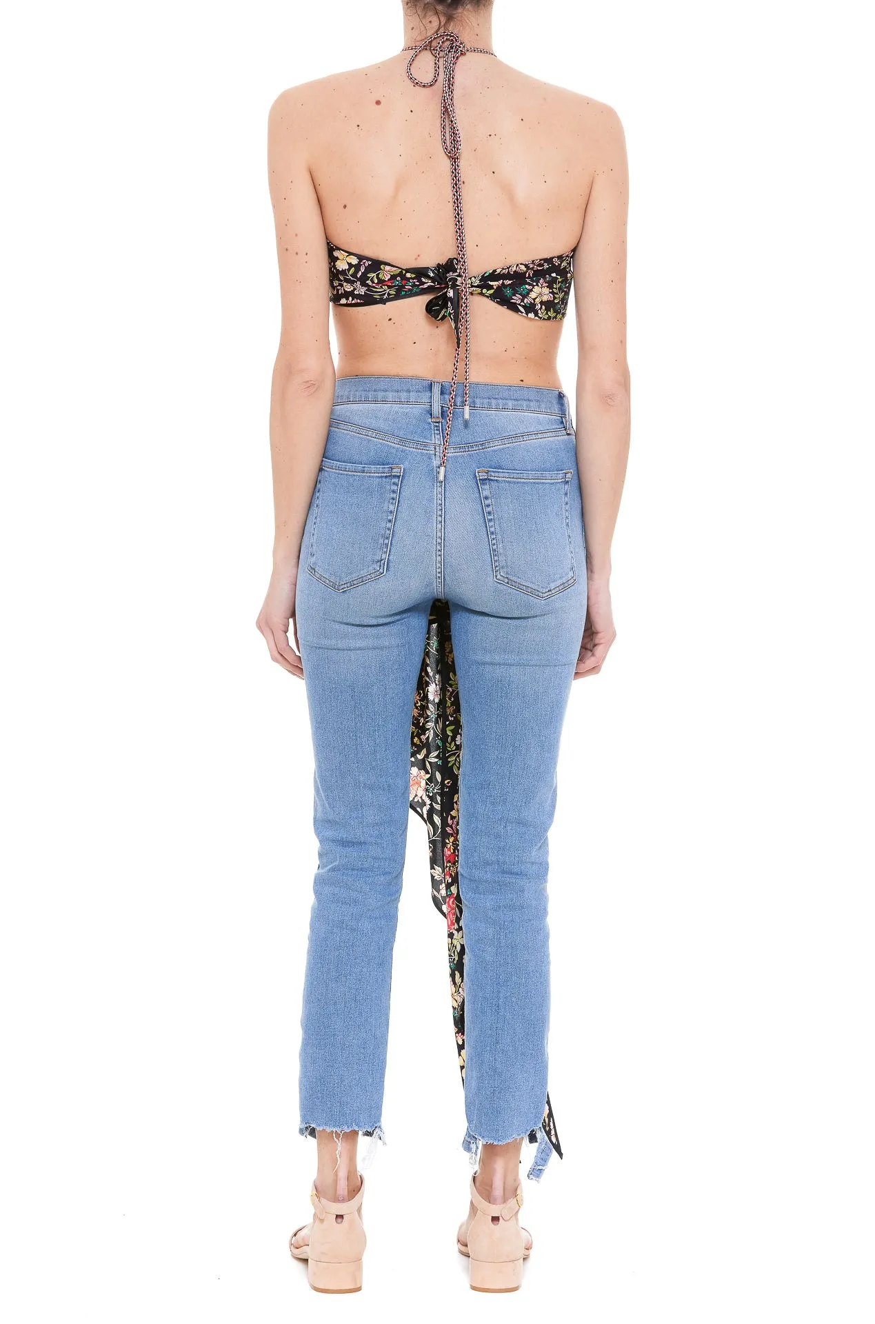 Etro Floral Printed Draped Halterneck Top