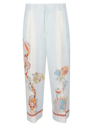Etro Graphic Printed Wide-Leg Trousers