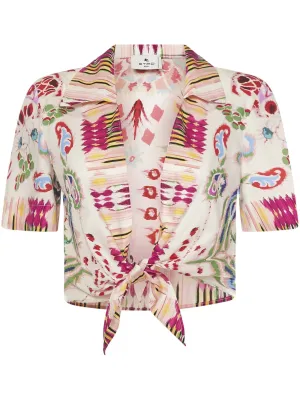 Etro Paisley Print Cropped Top