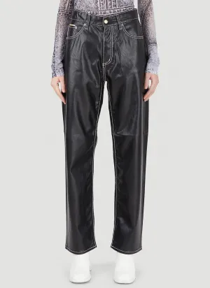 Eytys Contrast-Stitch High-Waisted Pants