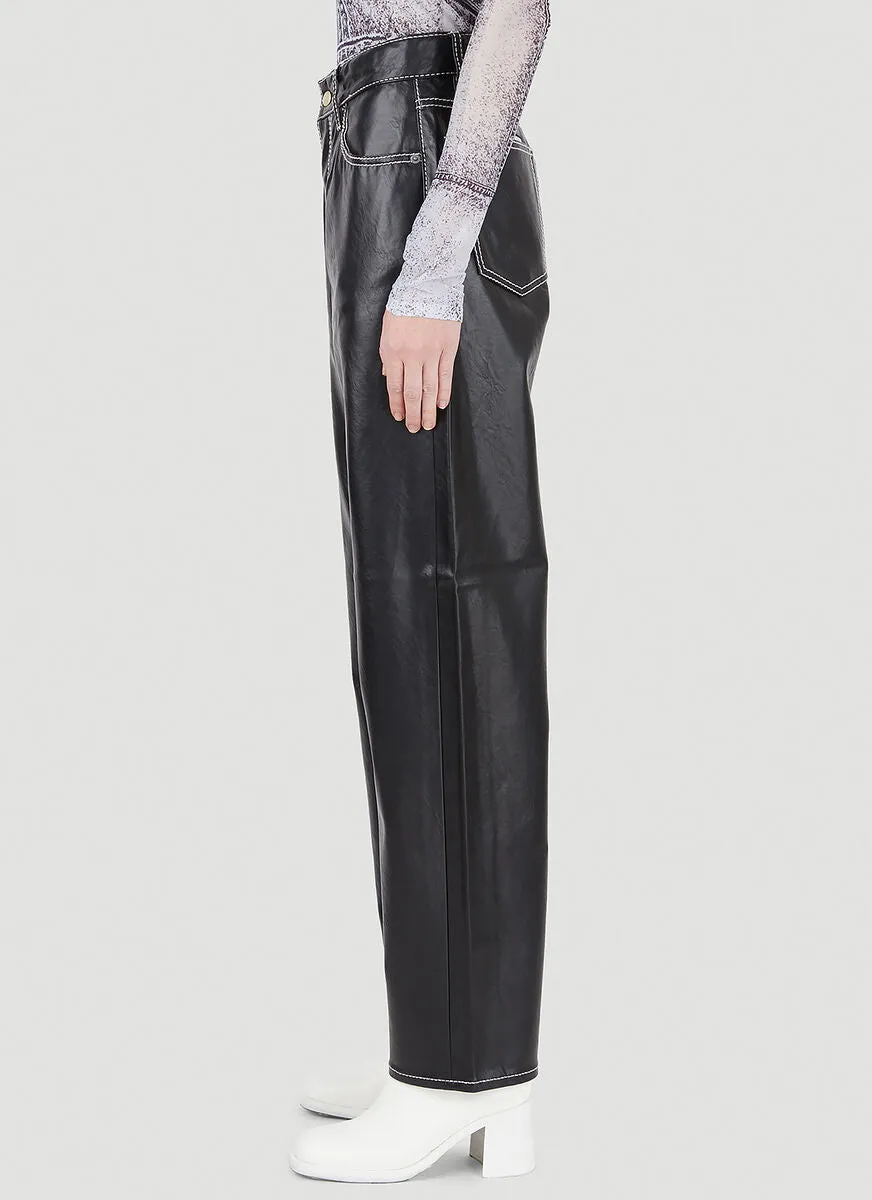 Eytys Contrast-Stitch High-Waisted Pants