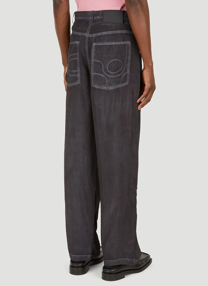 Eytys Titan Logo Patch High-Rise Pants