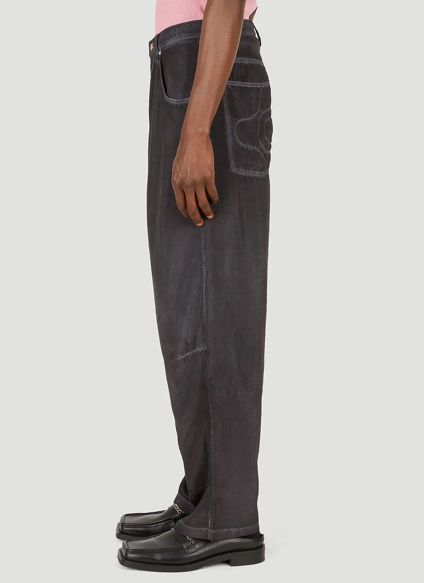 Eytys Titan Logo Patch High-Rise Pants