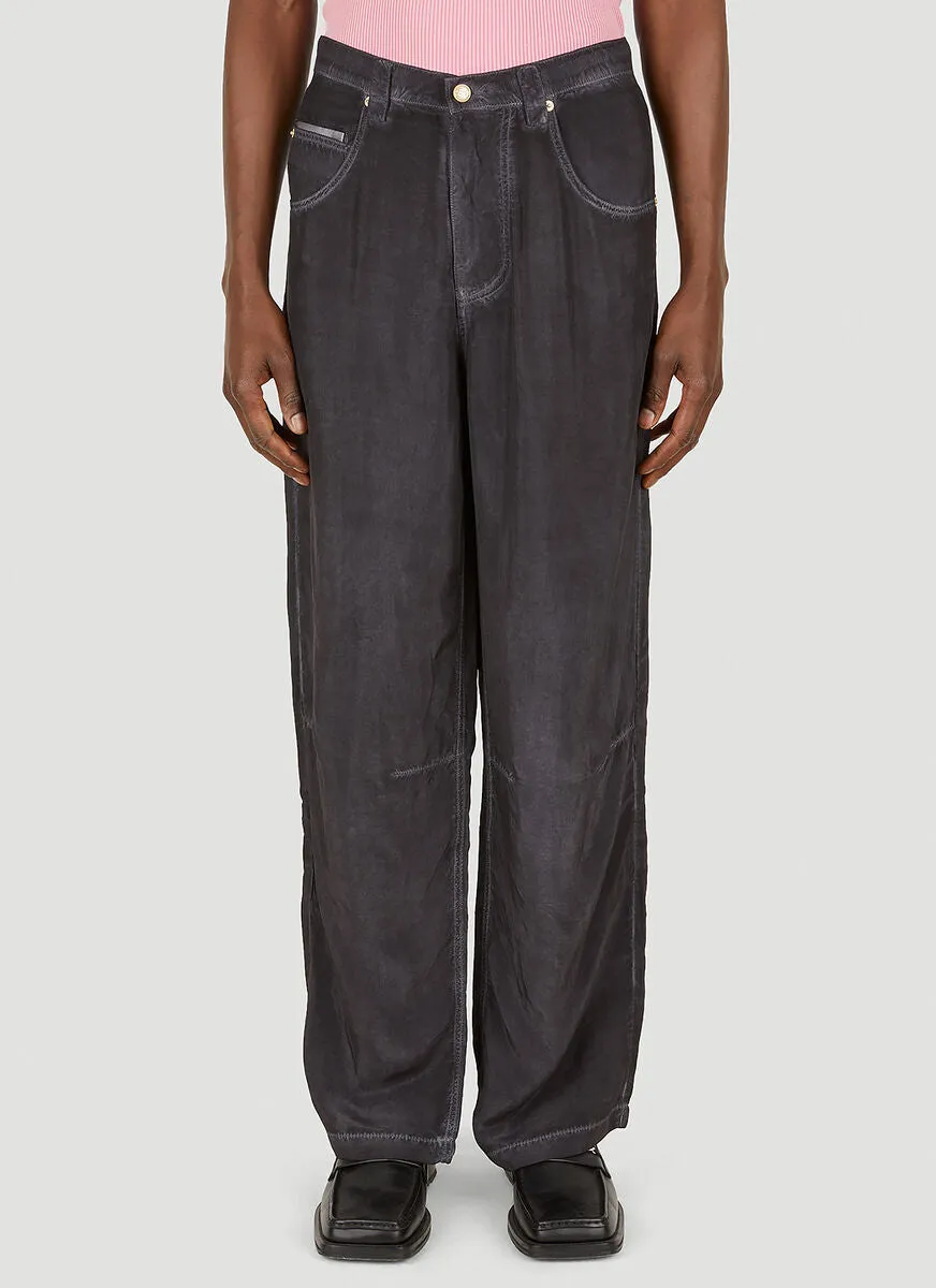 Eytys Titan Logo Patch High-Rise Pants
