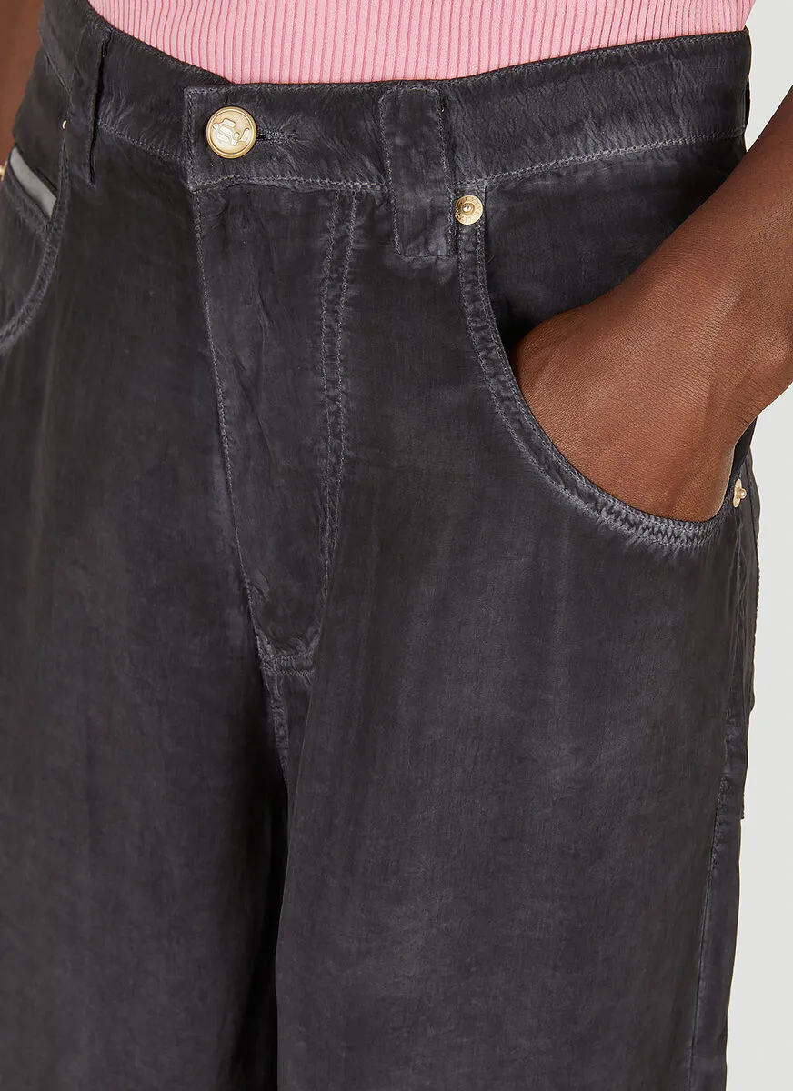 Eytys Titan Logo Patch High-Rise Pants