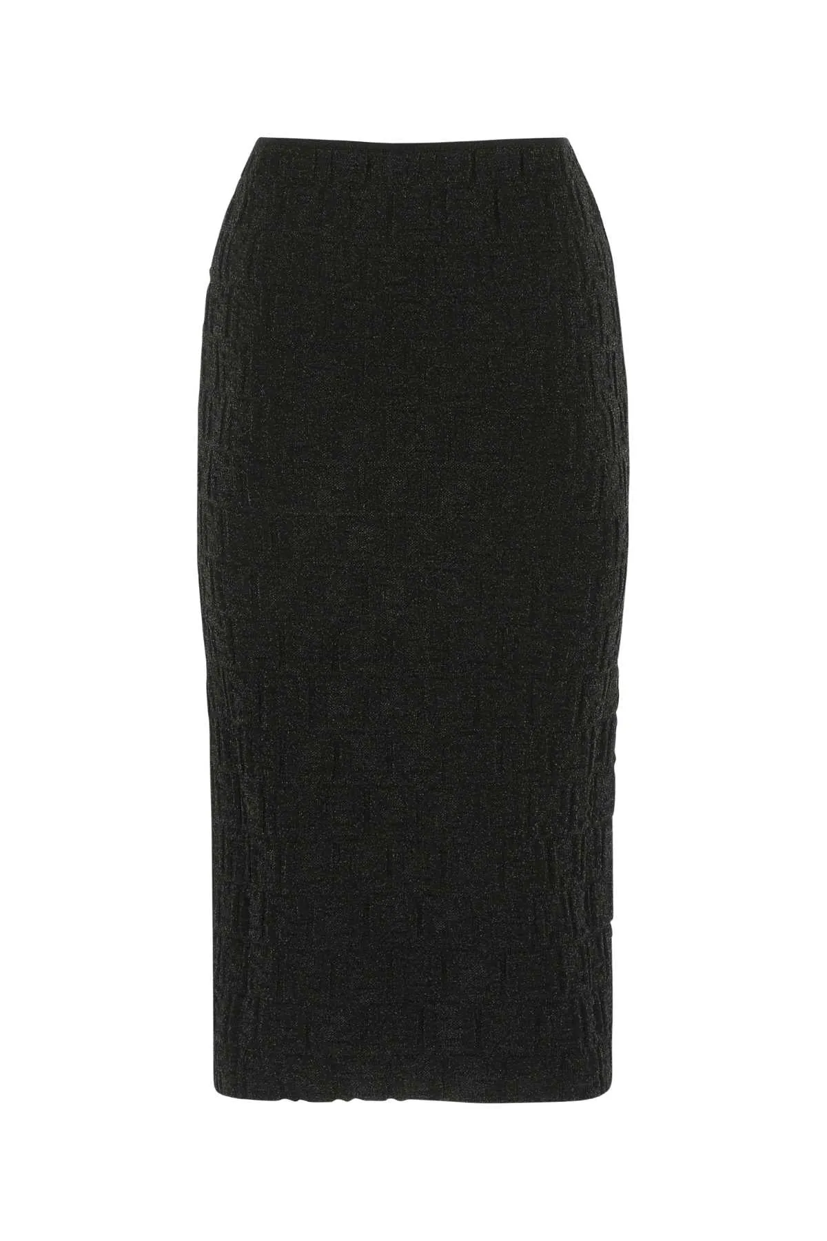 Fendi All-Over Embossed FF Motif Midi Skirt