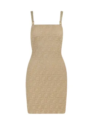 Fendi All-Over Logo Sleeveless Dress