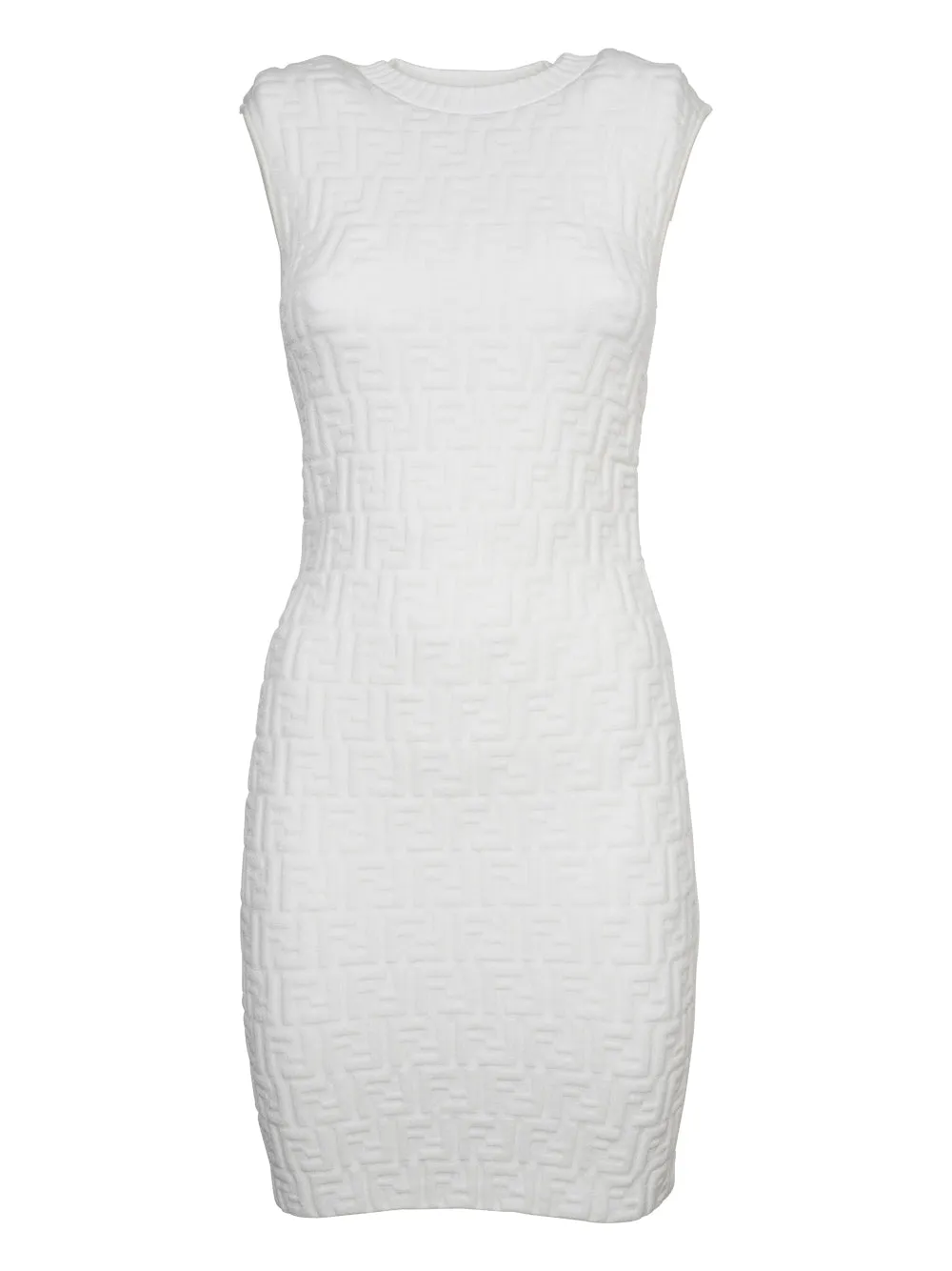 Fendi Monogram Jacquard Sleeveless Dress