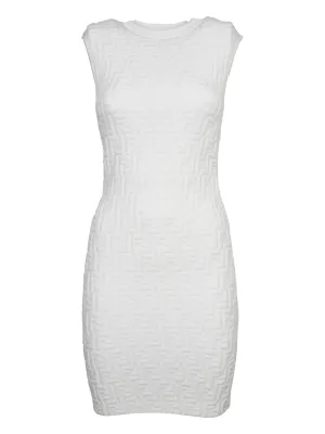 Fendi Monogram Jacquard Sleeveless Dress