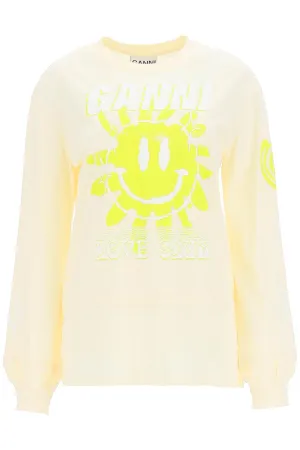 Ganni Graphic Printed Crewneck T-Shirt