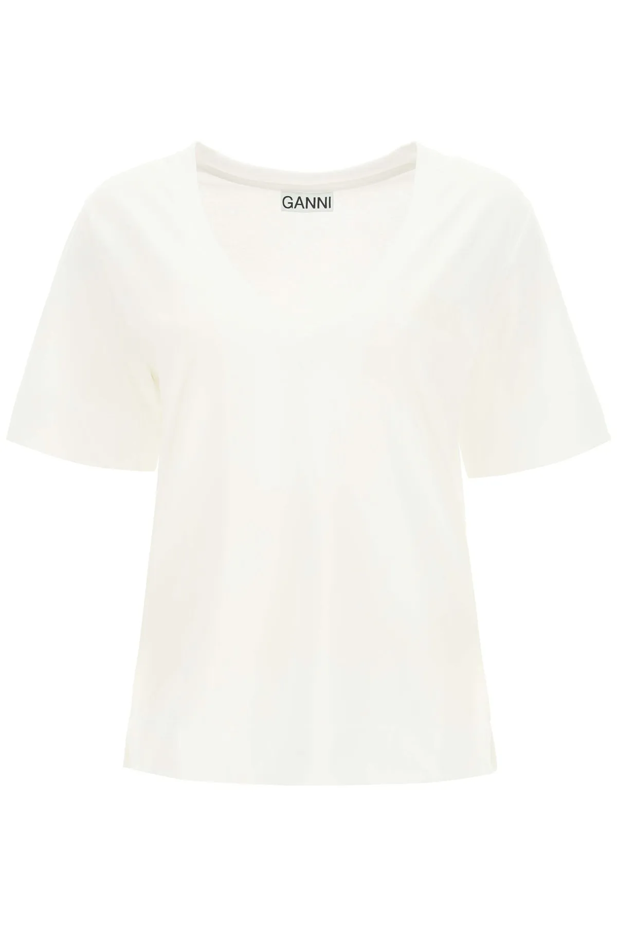 Ganni Software Jersey V-Neck T-Shirt