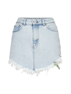 GCDS Bling Mini Denim Skirt